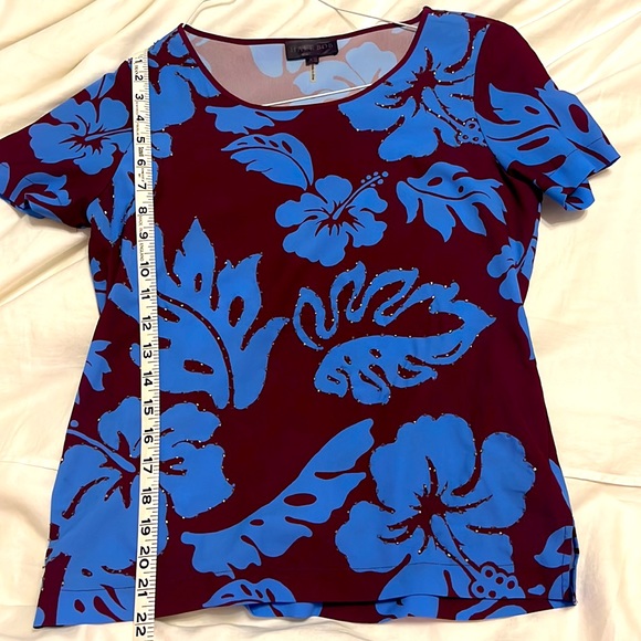 Hale Bob short sleeve Hawaiian print beaded shirt - Picture 4 of 7